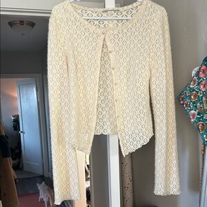 Kimchi Blue Cream Lace Cardigan